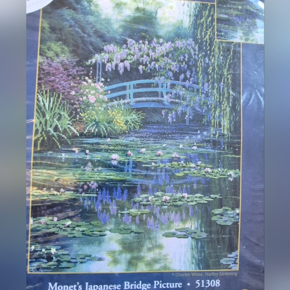 Monet's Japanese Bridge Counted  Cross Stitch By CANDAMAR Designs